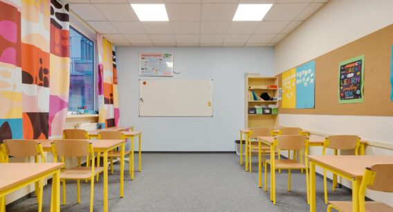 Na zdjęciu sala szkoły franczyzowej Early Stage filia w Warszawie w Ursusie.